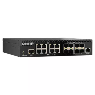 QNAP řízený switch QSW-M3212R-8S4T (4x 10GbE porty + 8x 10G SFP+ porty, poloviční šířka)