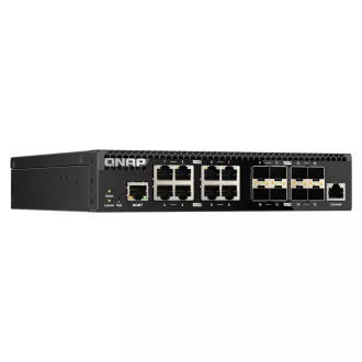 QNAP řízený switch QSW-M3212R-8S4T (4x 10GbE porty + 8x 10G SFP+ porty, poloviční šířka)