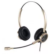 WELL Mairdi MRD-809DG, náhlavka dvouušní, gold