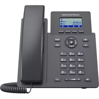 Grandstream GRP2601P SIP telefon, 2,21" LCD displej, 2 SIP účty, 100Mbit port, PoE Grandstream GRP2601P SIP telefon, 2,21" LCD displej, 2 SIP účty, 100Mbit port, PoE