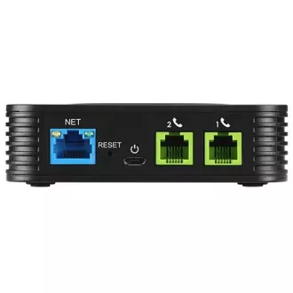 Grandstream HT802 V2 (ATA), 2x FXS, 2 SIP účty, 1x LAN, 3-cestná konf., auto-provisioning Grandstream HT802 V2 (ATA), 2x FXS, 2 SIP účty, 1x LAN, 3-cestná konf., auto-provisioning