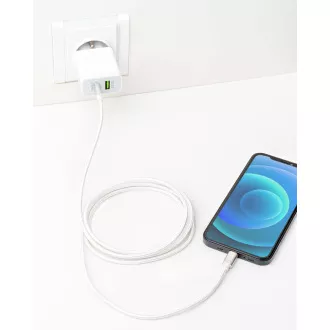 ER POWER kabel USB-C/C 5A (100W) 200cm bílý ER POWER kabel USB-C/C 5A (100W) 200cm bílý