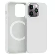 ER POWER Silikonový kryt CARNEVAL SNAP pro iPhone 14 Pro s MagSafe - bílá