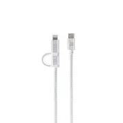 ER POWER Dual Cable USB-C C/L Mfi 100cm white