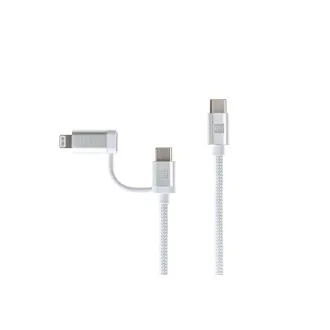 ER POWER Dual Cable USB-C C/L Mfi 200cm white ER POWER Dual Cable USB-C C/L Mfi 200cm white