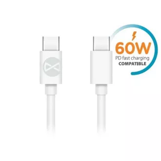 Datový kabel Forever USB-C/USB-C 1m 3A bílý Datový kabel Forever USB-C/USB-C 1m 3A bílý