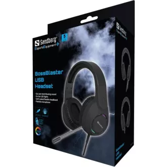 Sandberg herní sluchátka BossBlaster USB-A,LED Sandberg herní sluchátka BossBlaster USB-A,LED