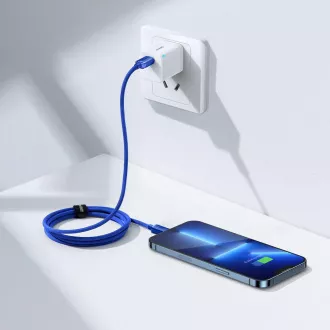 Baseus CAJY000203 Crystal Shine Series Datový Kabel USB-C - Lightning 20W 1,2m Blue Baseus CAJY000203 Crystal Shine Series Datový Kabel USB-C - Lightning 20W 1,2m Blue