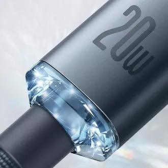 Baseus CAJY000203 Crystal Shine Series Datový Kabel USB-C - Lightning 20W 1,2m Blue Baseus CAJY000203 Crystal Shine Series Datový Kabel USB-C - Lightning 20W 1,2m Blue