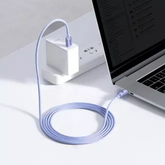 Baseus CAJY000705 Crystal Shine Series Datový Kabel USB-C - USB-C 100W 2m Purple Baseus CAJY000705 Crystal Shine Series Datový Kabel USB-C - USB-C 100W 2m Purple