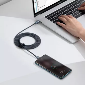 Baseus CAJY000701 Crystal Shine Series Datový Kabel USB-C - USB-C 100W 2m Black Baseus CAJY000701 Crystal Shine Series Datový Kabel USB-C - USB-C 100W 2m Black