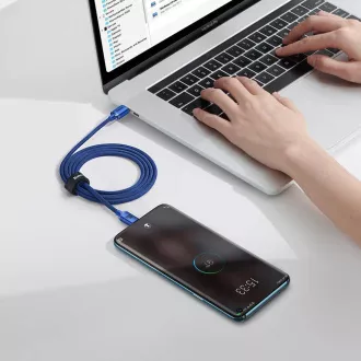 Baseus CAJY000603 Crystal Shine Series Datový Kabel USB-C - USB-C 100W 1,2m Blue Baseus CAJY000603 Crystal Shine Series Datový Kabel USB-C - USB-C 100W 1,2m Blue