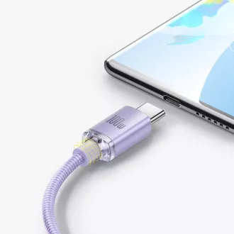 Baseus CAJY000505 Crystal Shine Series Datový Kabel USB - USB-C 100W 2m Purple Baseus CAJY000505 Crystal Shine Series Datový Kabel USB - USB-C 100W 2m Purple