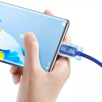 Baseus CAJY000503 Crystal Shine Series Datový Kabel USB - USB-C 100W 2m Blue Baseus CAJY000503 Crystal Shine Series Datový Kabel USB - USB-C 100W 2m Blue