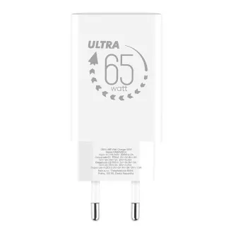 OBAL:ME GaN Cestovní Nabíječka USB-A + 2xUSB-C 65W White OBAL:ME GaN Cestovní Nabíječka USB-A + 2xUSB-C 65W White