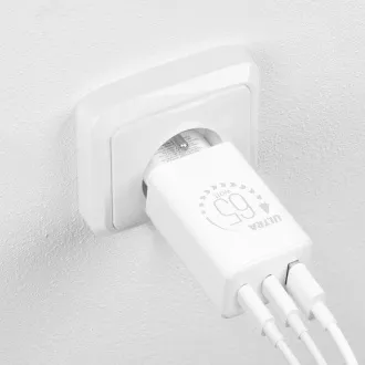 OBAL:ME GaN Cestovní Nabíječka USB-A + 2xUSB-C 65W White OBAL:ME GaN Cestovní Nabíječka USB-A + 2xUSB-C 65W White