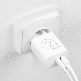 OBAL:ME Cestovní Nabíječka USB-A + USB-C 25W White OBAL:ME Cestovní Nabíječka USB-A + USB-C 25W White