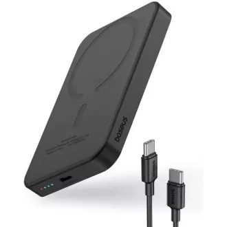 Baseus power banka Mini s bezdrátovým nabíjením 5000 mAh 20W USB-C černá Baseus power banka Mini s bezdrátovým nabíjením 5000 mAh 20W USB-C černá