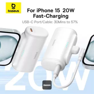 Baseus power banka 5000mAh 20W USB-C bílá Baseus power banka 5000mAh 20W USB-C bílá
