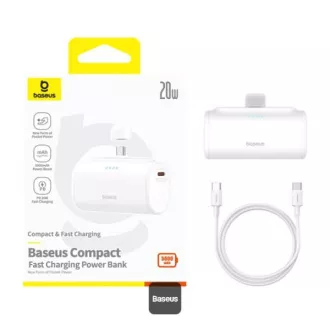 Baseus power banka 5000mAh 20W USB-C bílá Baseus power banka 5000mAh 20W USB-C bílá
