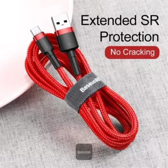 Baseus datový kabel Cafule USB-C 2m 2A červený Baseus datový kabel Cafule USB-C 2m 2A červený