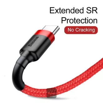Baseus datový kabel Cafule USB-C 2m 2A červený Baseus datový kabel Cafule USB-C 2m 2A červený