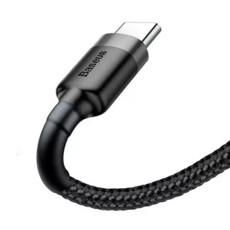 Baseus datový kabel Cafule USB-C 3m 2A šedo-černý Baseus datový kabel Cafule USB-C 3m 2A šedo-černý