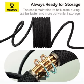 Baseus datový magnetický kabel Tungsten Gold USB-C/USB-C 1m 100W černý Baseus datový magnetický kabel Tungsten Gold USB-C/USB-C 1m 100W černý