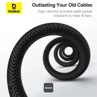 Baseus datový magnetický kabel Tungsten Gold USB-C/USB-C 1m 100W černý Baseus datový magnetický kabel Tungsten Gold USB-C/USB-C 1m 100W černý