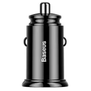Baseus rychlonabíječka do auta 2xUSB QC3.0 30W černá