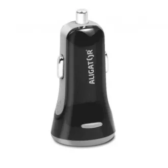 ALIGATOR Chytrá nabíječka do auta 3.4A, 2xUSB, smart IC, černá, USB-C kabel ALIGATOR Chytrá nabíječka do auta 3.4A, 2xUSB, smart IC, černá, USB-C kabel