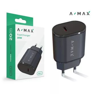 Aligator síťová nabíječka A-MAX PD 20W USB-C černá Aligator síťová nabíječka A-MAX PD 20W USB-C černá