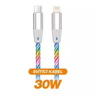ALIGATOR Datový kabel LIGHT 3A, 30W USB-C/Lightning 0,5m ALIGATOR Datový kabel LIGHT 3A, 30W USB-C/Lightning 0,5m
