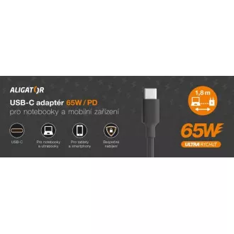 Aligator Power Delivery 65W USB-C adaptér Aligator Power Delivery 65W USB-C adaptér