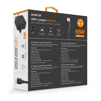 Aligator Power Delivery 65W USB-C adaptér Aligator Power Delivery 65W USB-C adaptér