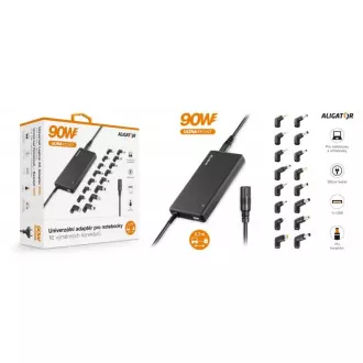 Univerzální adaptér pro notebooky se 16 výměnnými konektory a USB, 90W Univerzální adaptér pro notebooky se 16 výměnnými konektory a USB, 90W
