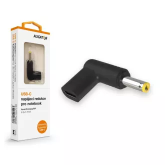 Aligator USB-C napájecí redukce 4.8*1.7mm pro notebooky Asus/Compaq/HP Aligator USB-C napájecí redukce 4.8*1.7mm pro notebooky Asus/Compaq/HP