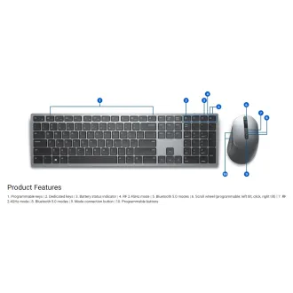 Dell set klávesnice + myš KM7321W bezdrátová UA Dell set klávesnice + myš KM7321W bezdrátová UA