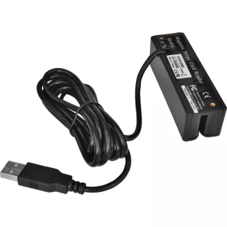 Třístopá čtečka magnetických karet MSR-100A, USB-COM, černá Třístopá čtečka magnetických karet MSR-100A, USB-COM, černá