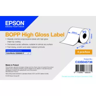 BOPP High Gloss Label Cont.R, 203mm x 68m BOPP High Gloss Label Cont.R, 203mm x 68m