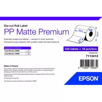 PP Matte Label Premium, 76mm x 51mm, 535 Labels PP Matte Label Premium, 76mm x 51mm, 535 Labels