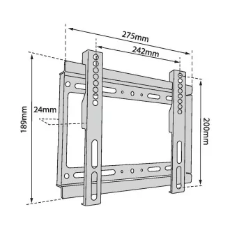 TB TV wall mount TB-250 up to 42", 40kg max VESA 200x200 TB TV wall mount TB-250 up to 42", 40kg max VESA 200x200