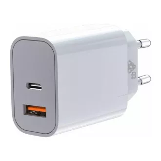 TB nabíječka USB-C + USB-A 2x3A bilá TB nabíječka USB-C + USB-A 2x3A bilá