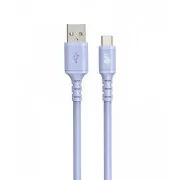 TB kabel USB-A - USB-C fialový 1m