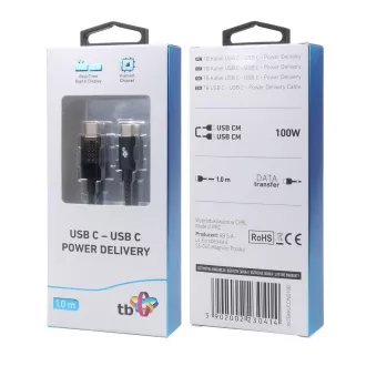 TB Touch USB C kabel s indikátorem nabíjení 100W TB Touch USB C kabel s indikátorem nabíjení 100W