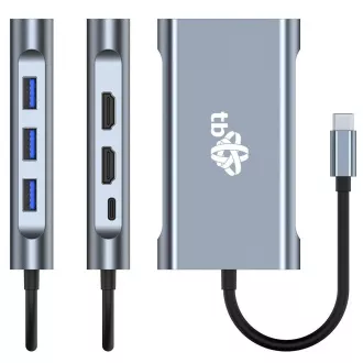 TB Touch USB C 8v1 - HDMI 2x, USB, VGA, RJ45, PD TB Touch USB C 8v1 - HDMI 2x, USB, VGA, RJ45, PD