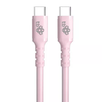 TB USB C - USB C 60W Jelly kabel 1m růžový TB USB C - USB C 60W Jelly kabel 1m růžový