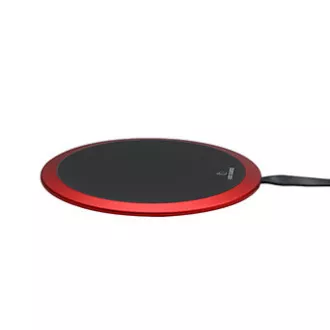All New, Bezdrátová nabíječka, ultra tenká, pro telefon, červená, 5/9V, 10W, ochrana proti přehřátí, Qi All New, Bezdrátová nabíječka, ultra tenká, pro telefon, červená, 5/9V, 10W, ochrana proti přehřátí, Qi