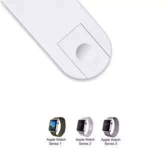 2v1 bezdrátová nabíječka, pro telefon a Apple Watch, bílá, 5V, 10W, Qi 2v1 bezdrátová nabíječka, pro telefon a Apple Watch, bílá, 5V, 10W, Qi