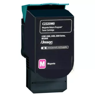 Lexmark C2320M0 - toner, magenta (purpurový) Lexmark C2320M0 - toner, magenta (purpurový)